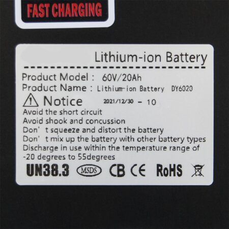 Bateria litowo-jonowa 60V 20Ah (A-główna)+2 kluczyki, STRONG 3000W